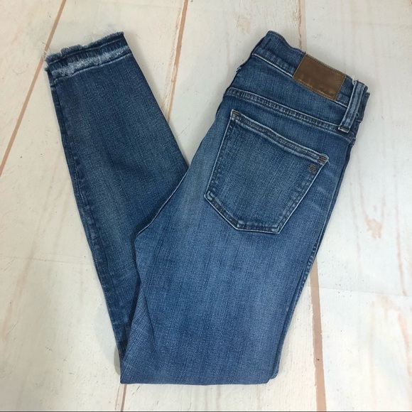 Madewell 9" High-Rise Skinny Jeans Allegra Wash Released Chewed Hem STYLE #K1868 - Picture 15 of 16